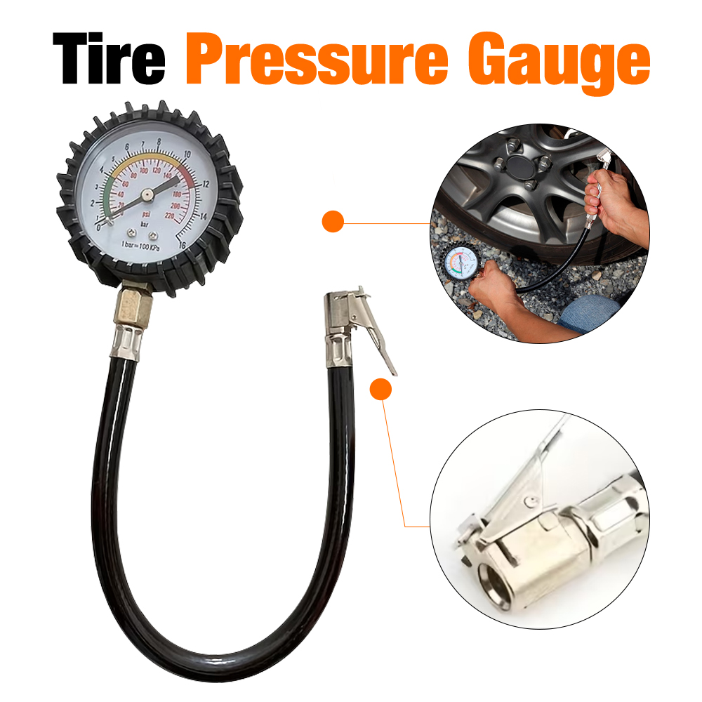 Tyre Pressure Gauge - 220PSI Car Tyre Air Pressure Tester,