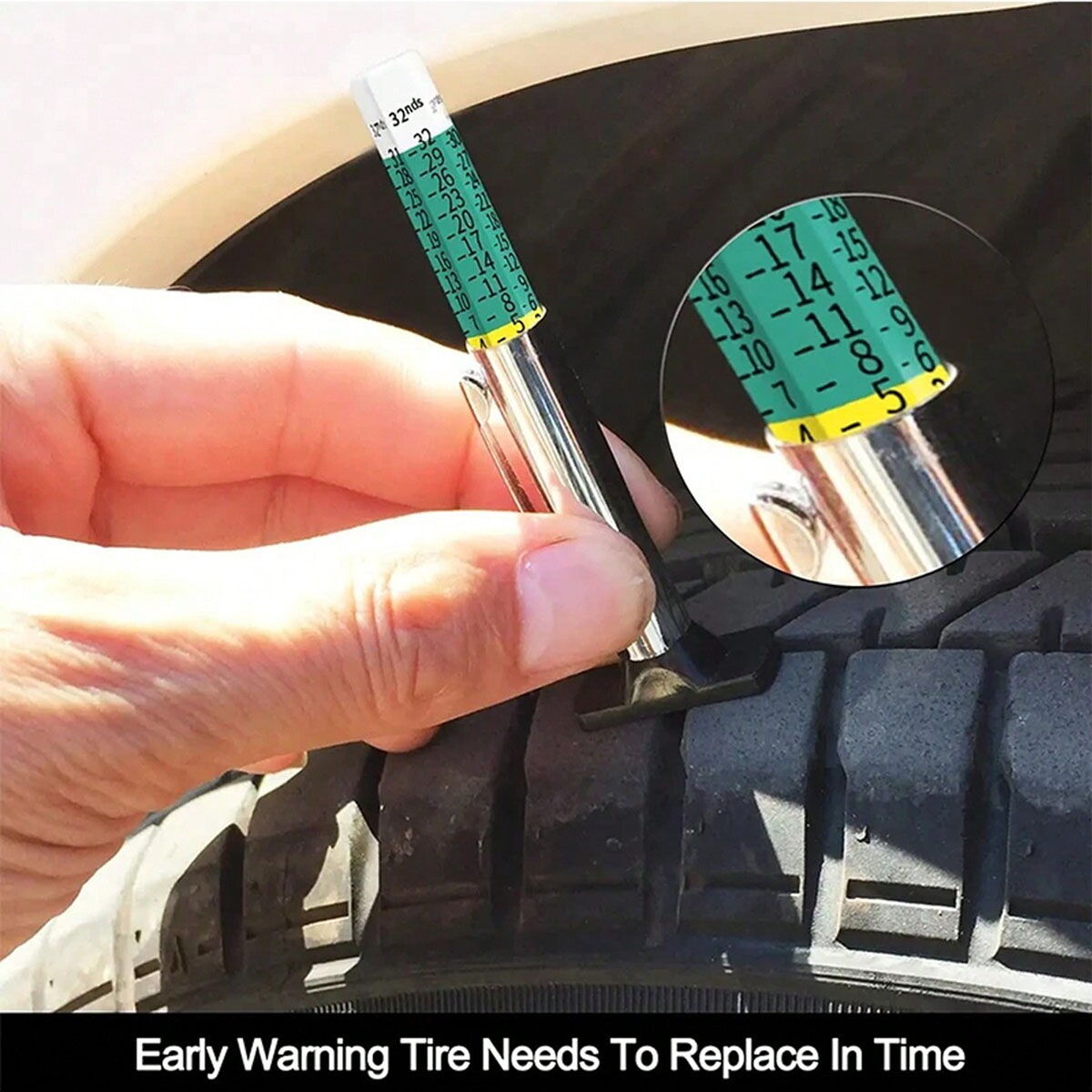 Tyre Pressure Gauge - 1 automobile tire tread depth gauge
