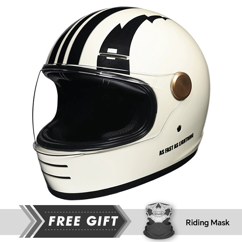 DOT Approved Retro Leather Ful - Motorcycle Gear Store ulasan dan harga