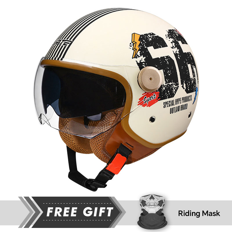 DOT 3/4 Open Face Motorcycle H - Motorcycle Gear Store ulasan dan harga