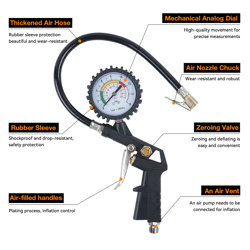 Tire Pressure Gun 0-16Bar/0-22 - Tyre Pressure Gauge ulasan dan harga
