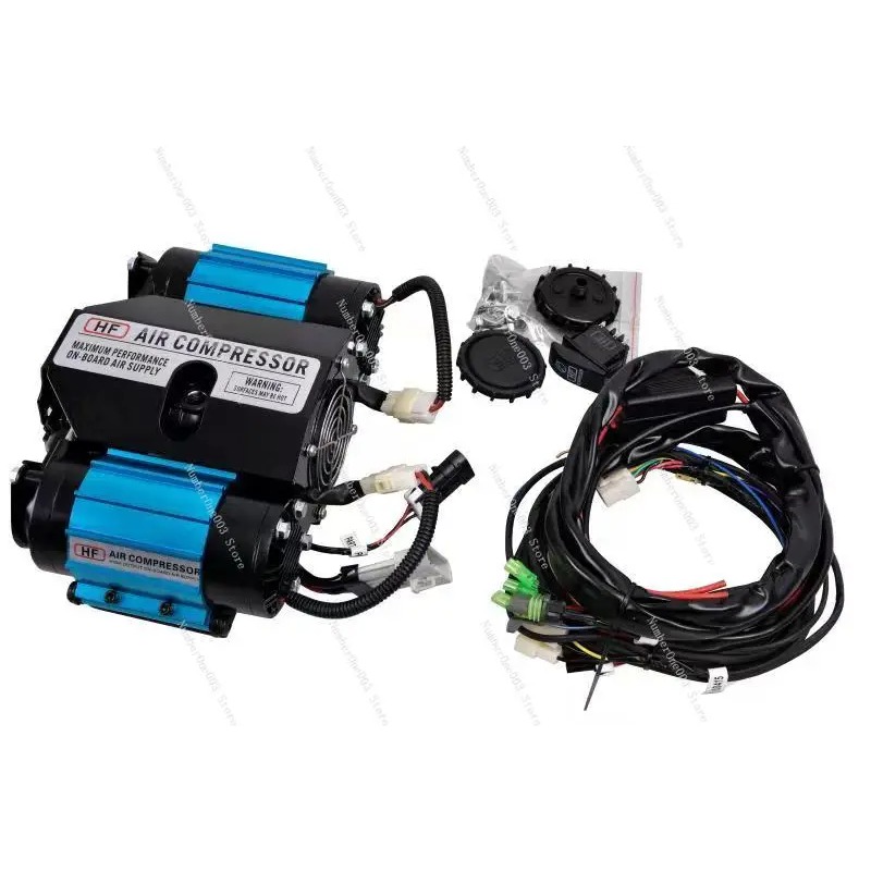 Double Cylinder Air Pump HF Pu - Tyre Pressure Gauge ulasan dan harga