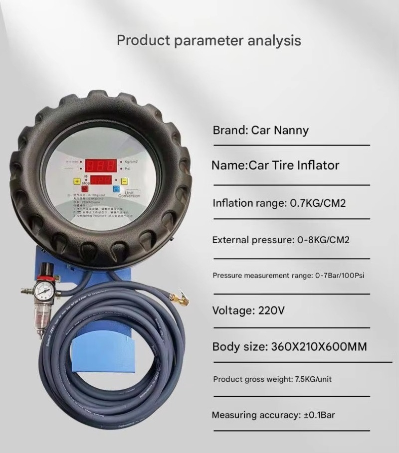 Automatic Metal Tyre Inflator  - Tyre Pressure Gauge ulasan dan harga